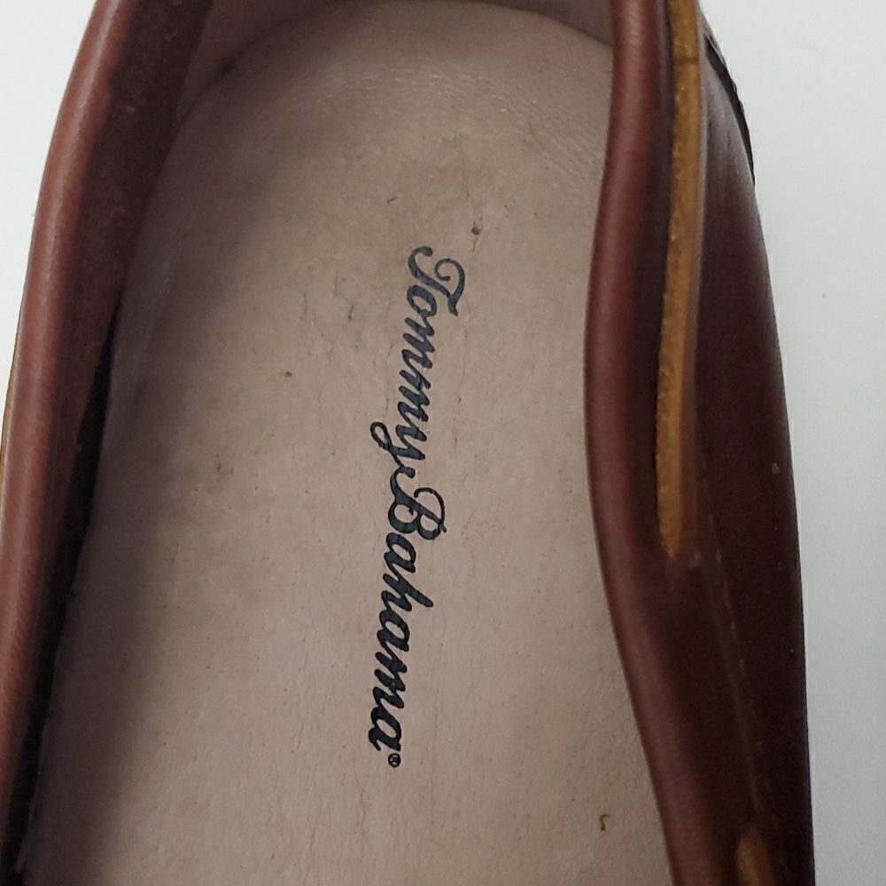Tommy Bahama Brown Leather Loafers - Picture 6 of 8